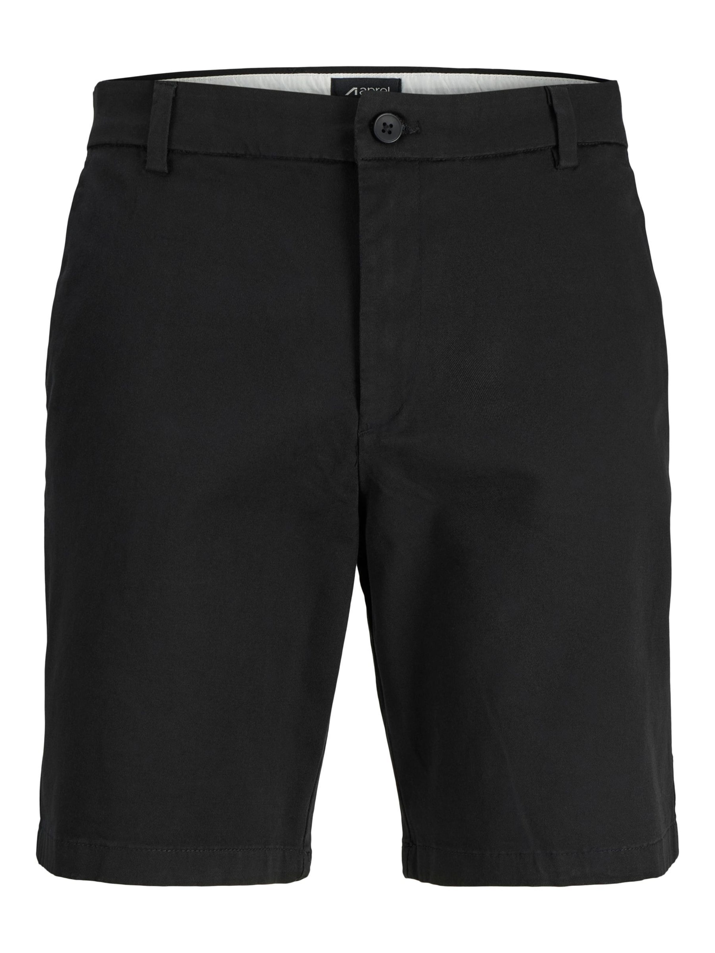 aprel Regular Chino in Zwart: voorkant