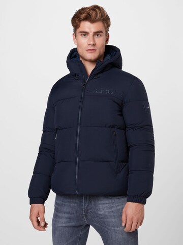 TOMMY HILFIGER Winterjas in Blauw: voorkant