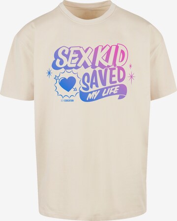 F4NT4STIC T-Shirt 'Sex Education Sex Kid Blend Netflix TV Series' in Beige: predná strana