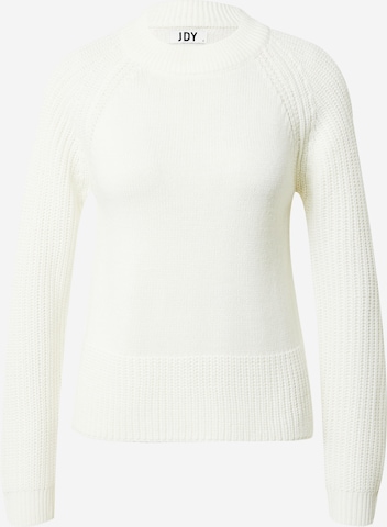 JDY Пуловер 'LENETTE' в бяло: отпред