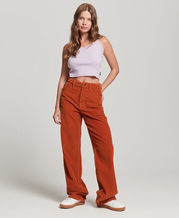 Superdry Wide Leg Hose in Rot