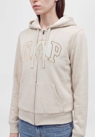 Gap Tall Sweat jacket 'FRANCHISE HERITAGE' in White: front