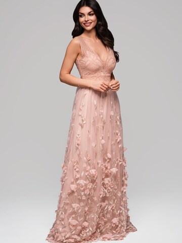 Ombre Evening Dress in Beige