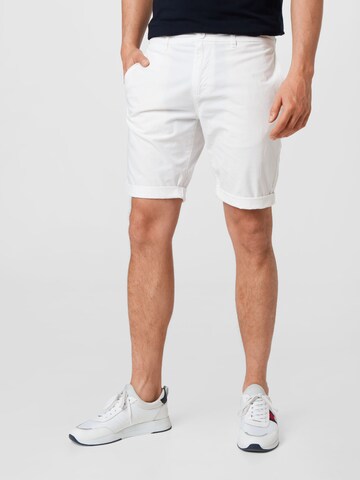 TOM TAILOR DENIM Regular Shorts in Weiß: predná strana