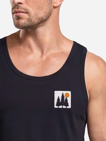 Neverless Shirt 'Pine Trees' in Black