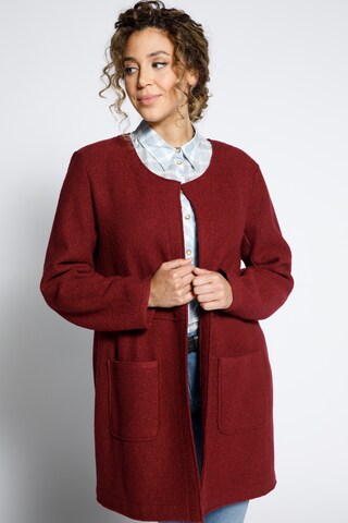 Ulla Popken Oversized Cardigan in Red: front