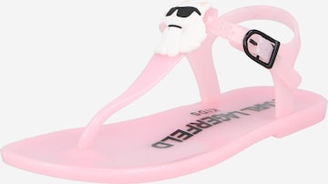 rožinė Karl Lagerfeld Sandalai: priekis
