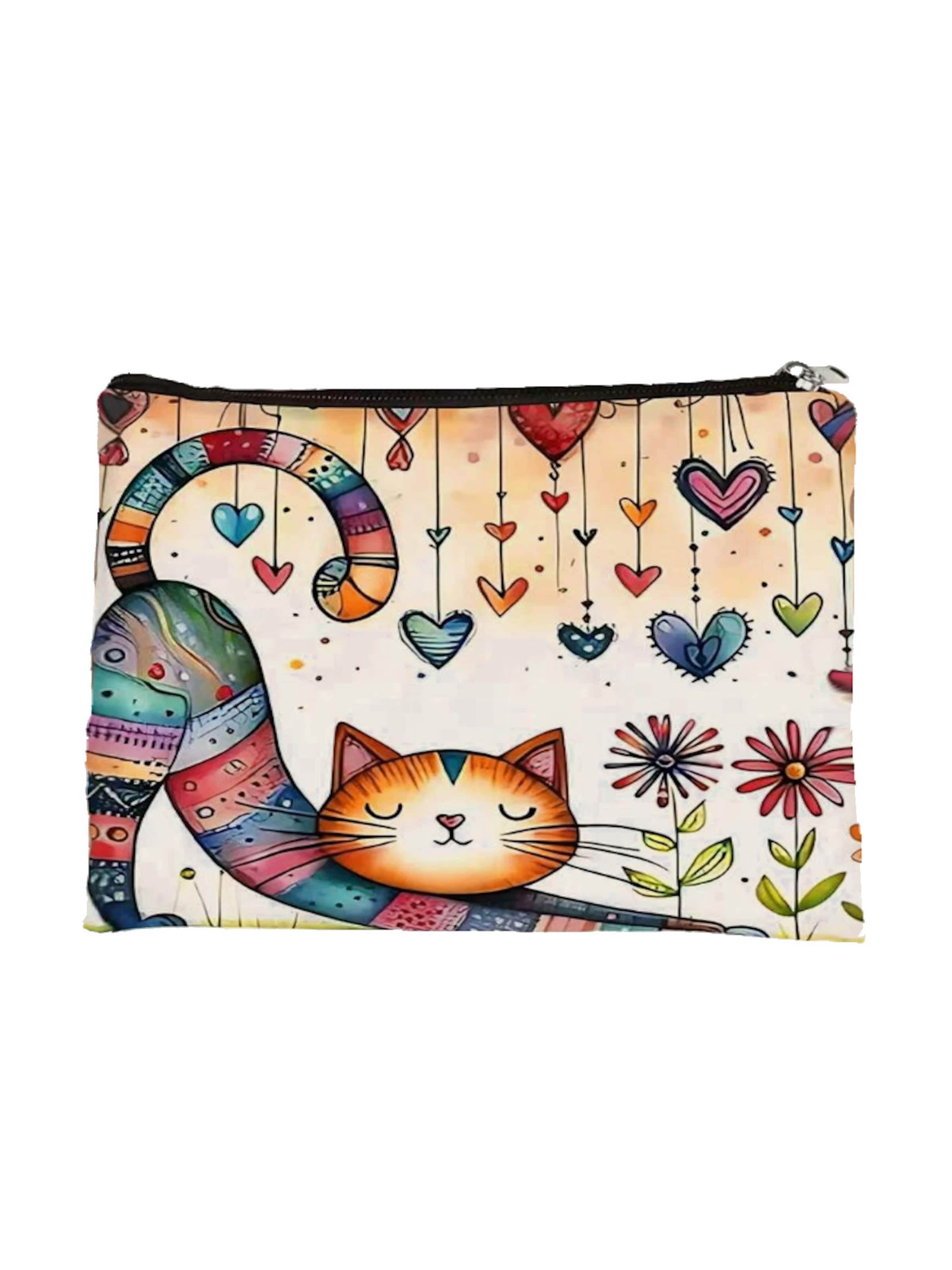 Tomshop24-7 Cosmetic Bag 'Süße Katze' in Orange: front