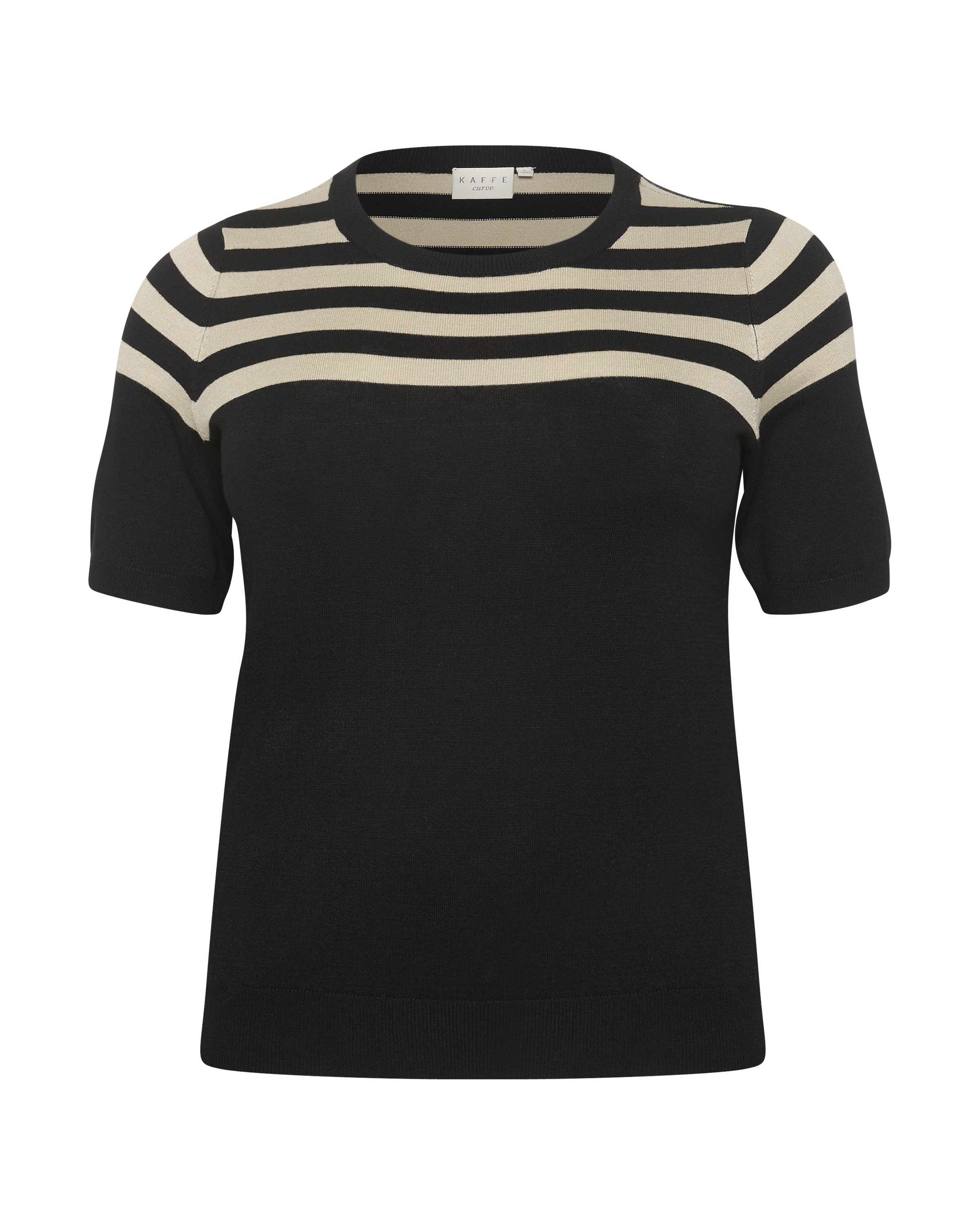 KAFFE CURVE Pulóver - fekete: elől