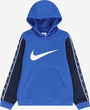 Bluză de molton de la Nike Sportswear pe albastru: față