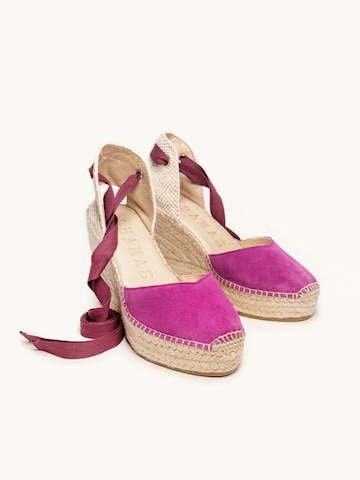 Alhamas - Sapatos de salto 'Alpargata Cuña 10 cm' em roxo