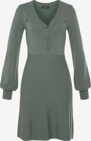 MELROSE Knitted dress in Green: front