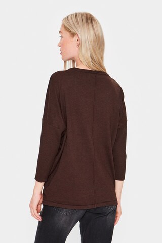 SAINT TROPEZ Sweater 'Mila' in Brown