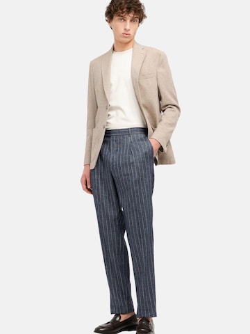 Manuel Ritz Regular Pleat-front trousers in Blue