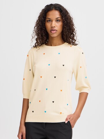 ICHI Sweater 'IH DIANE' in Beige: front