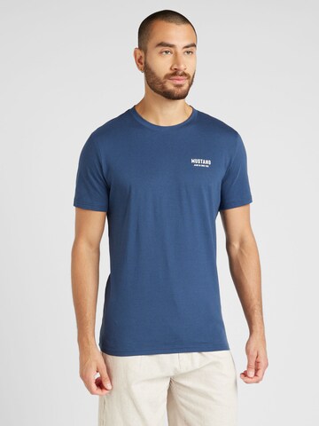 MUSTANG T-Shirt 'AUSTIN' in Blau: Vorderseite