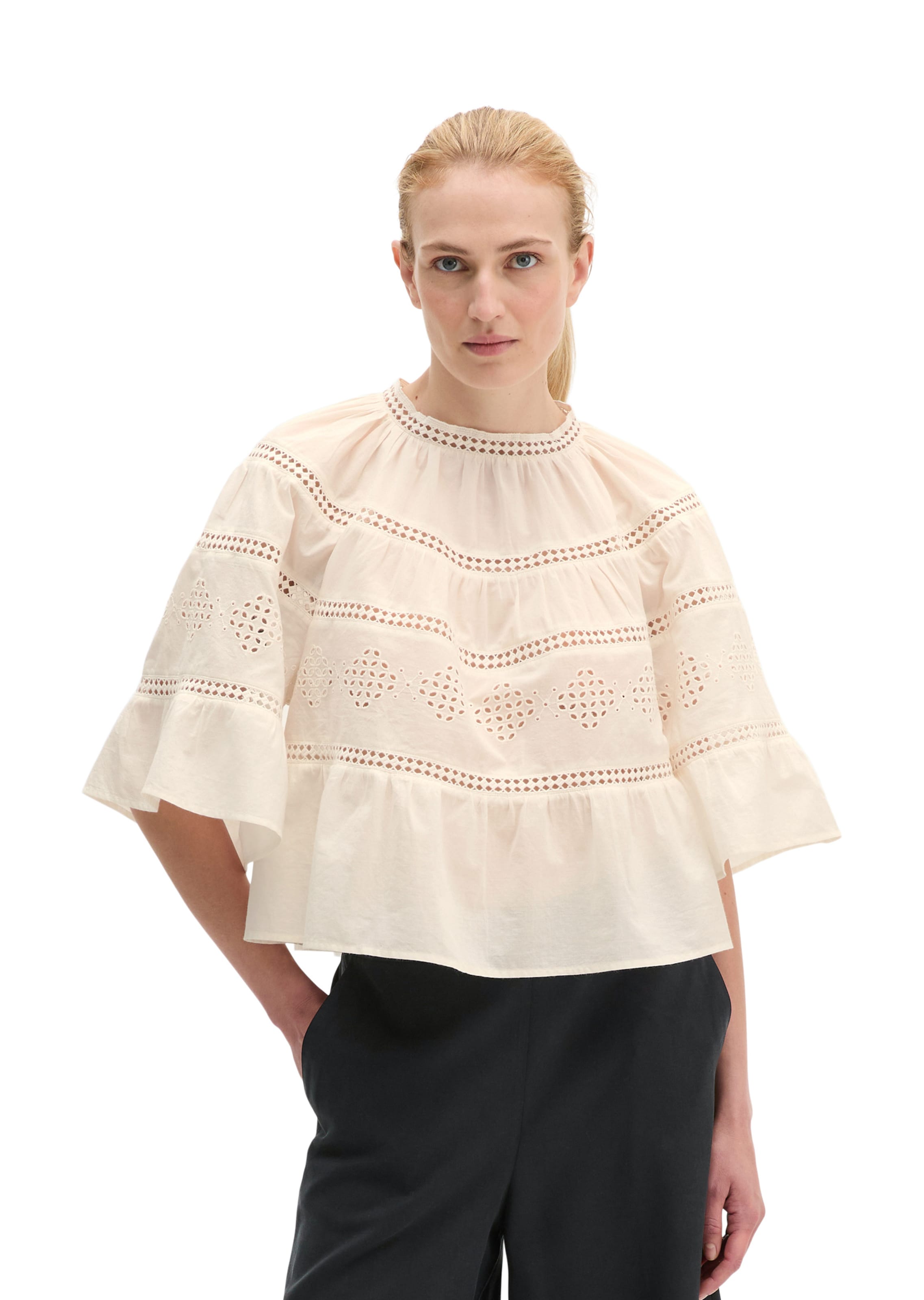 Marc O'Polo Blouse in Beige: voorkant