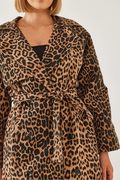 Bianco Lucci Manteau mi-saison en S en camel / noir, Vue avec produit