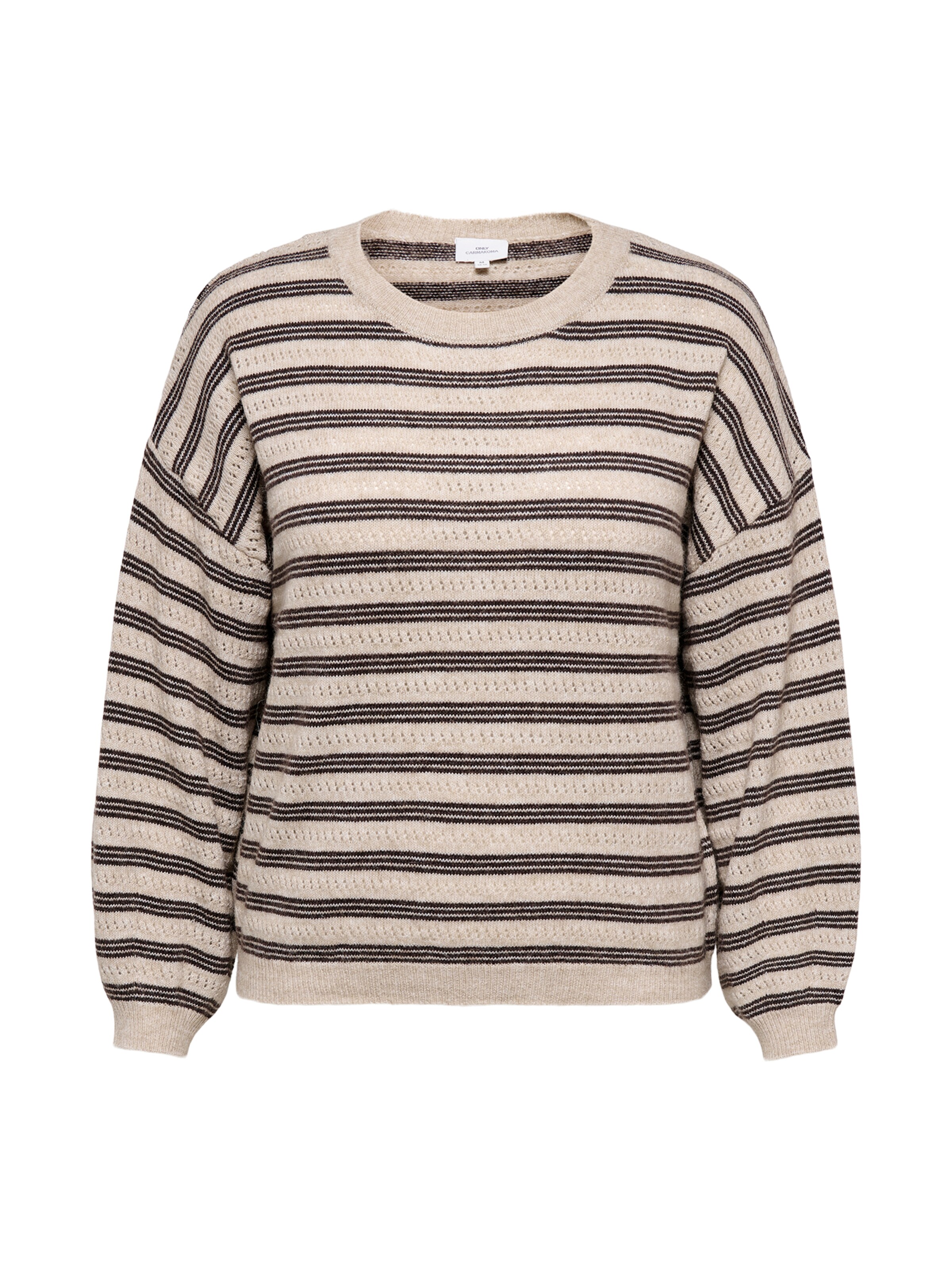 ONLY Carmakoma Sweater 'CARMONIQUE' in XL-XXL in Beige / Black, Item view