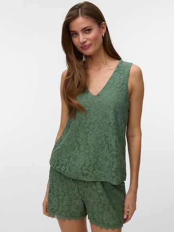 VERO MODA Top 'VMHONEY' | zelena barva: sprednja stran