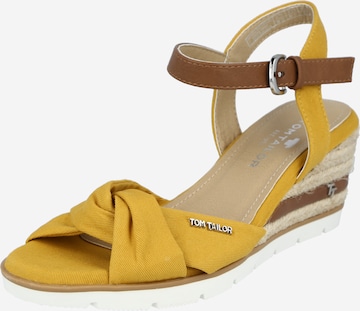 Sandales TOM TAILOR en jaune : devant