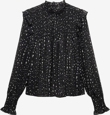 MANGO Blouse 'Normandi' in Zwart: voorkant