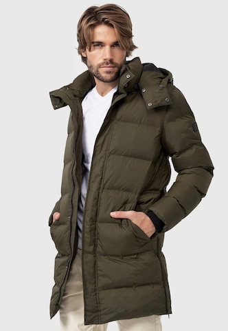 Parka d’hiver INDICODE JEANS en vert : devant