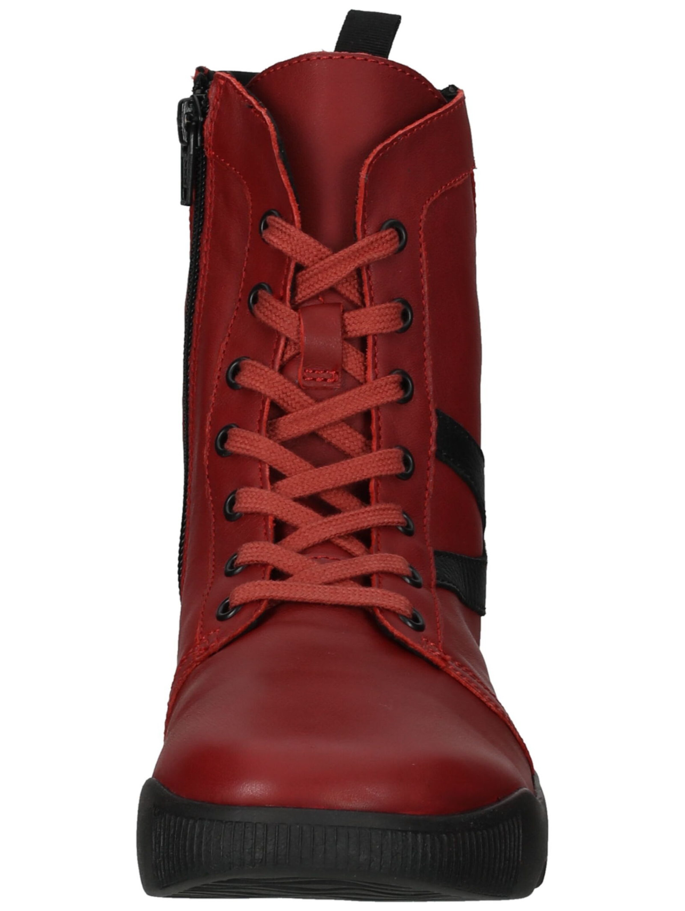 Softinos Schnürstiefelette in Rot