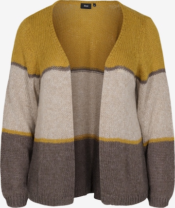 Zizzi Knit Cardigan 'CINDY' in Mixed colors: front