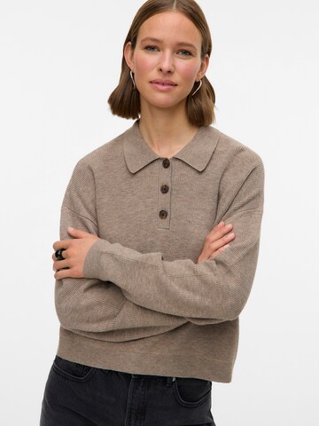 VERO MODA Pulover 'VMEXCITING' | rjava barva: sprednja stran