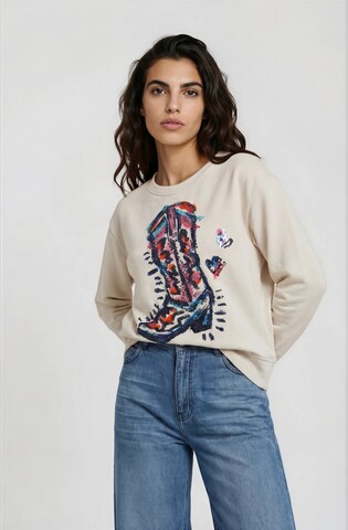 Milano Italy Sweatshirt in White: front