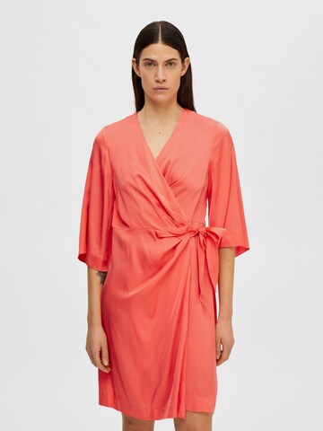 Robe SELECTED FEMME en orange : devant