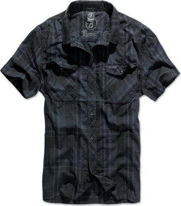 Brandit Regular fit Button Up Shirt 'Roadstar' in Black