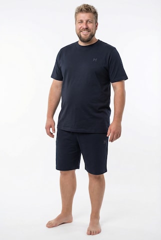 Men Plus Pyjama kort in Blauw