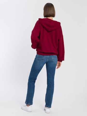 Cross Jeans Zip-Up Hoodie '65330' in Red