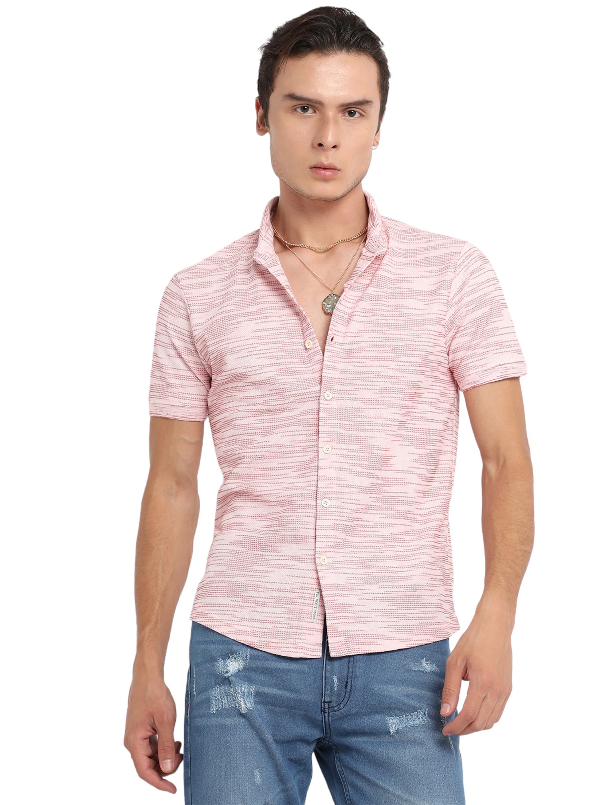Campus Sutra Regular Fit Skjorte ' Jasiah ' i pink: forside