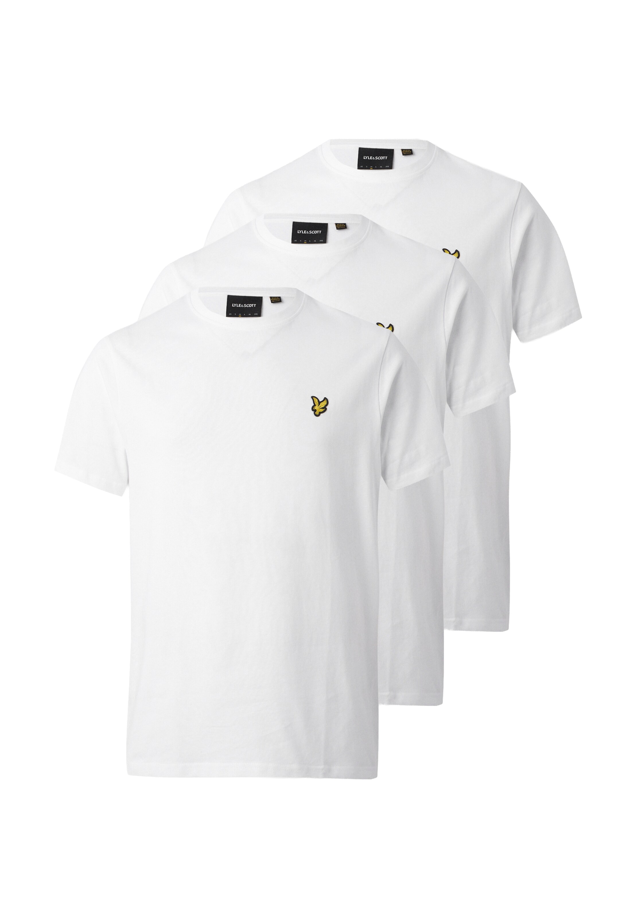 balts Lyle & Scott T-Krekls: no priekšpuses