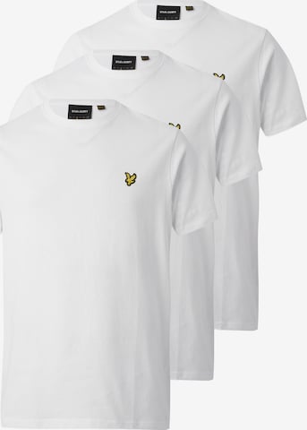 balts Lyle & Scott T-Krekls: no priekšpuses