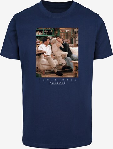 ABSOLUTE CULT T-Shirt 'Friends - Hug And Roll' in Blau: predná strana