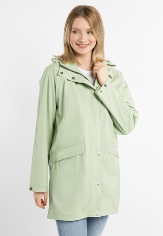 Schmuddelwedda Between-seasons coat in Green: front