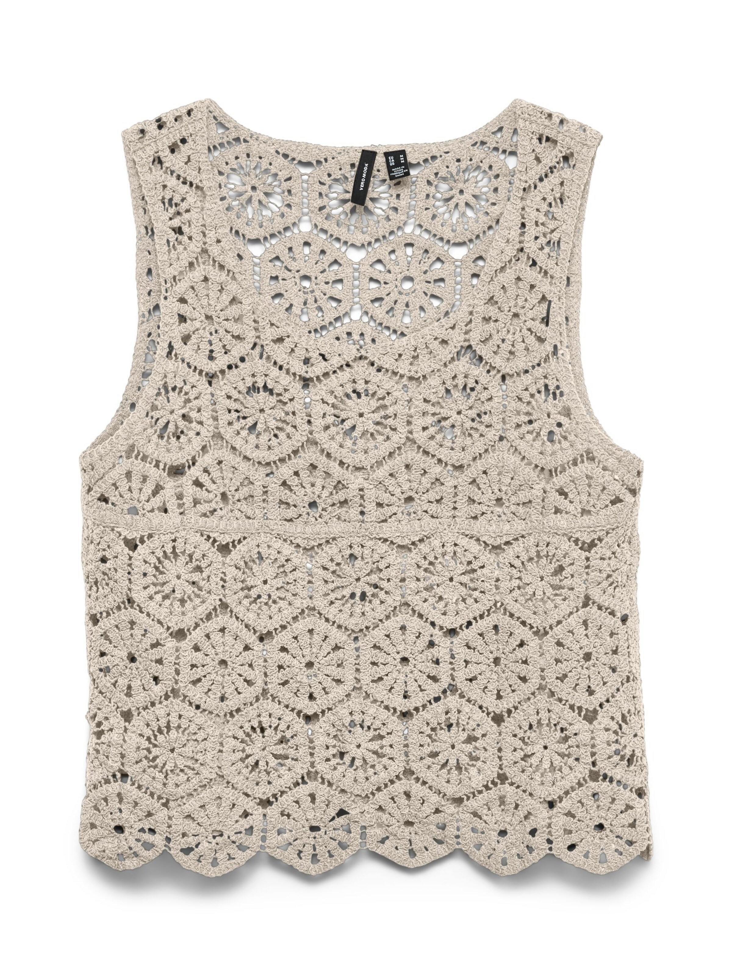 Tops en tricot VERO MODA en beige : devant