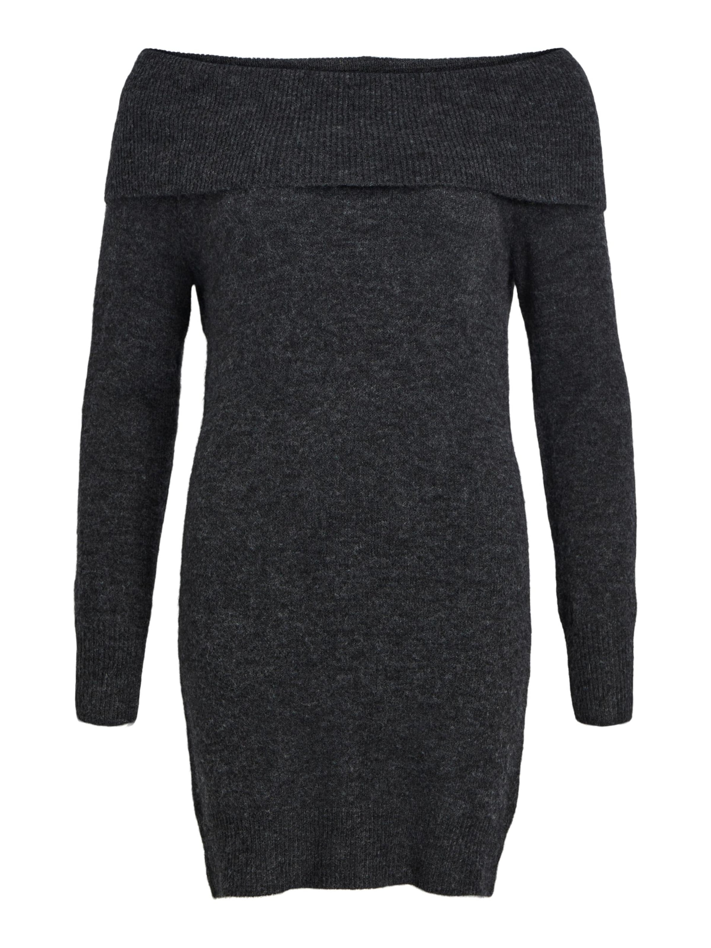 OBJECT Pletena obleka 'GEROMIA' | siva barva: sprednja stran