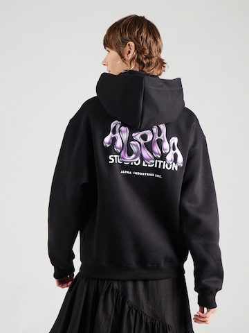 ALPHA INDUSTRIES - Sudadera 'Studio Edition' en negro: frente