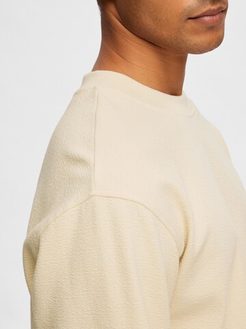 SELECTED HOMME Sweatshirt 'Adam' in Beige