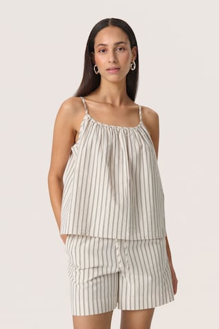 SOAKED IN LUXURY Top 'Anvitte' in Beige: voorkant