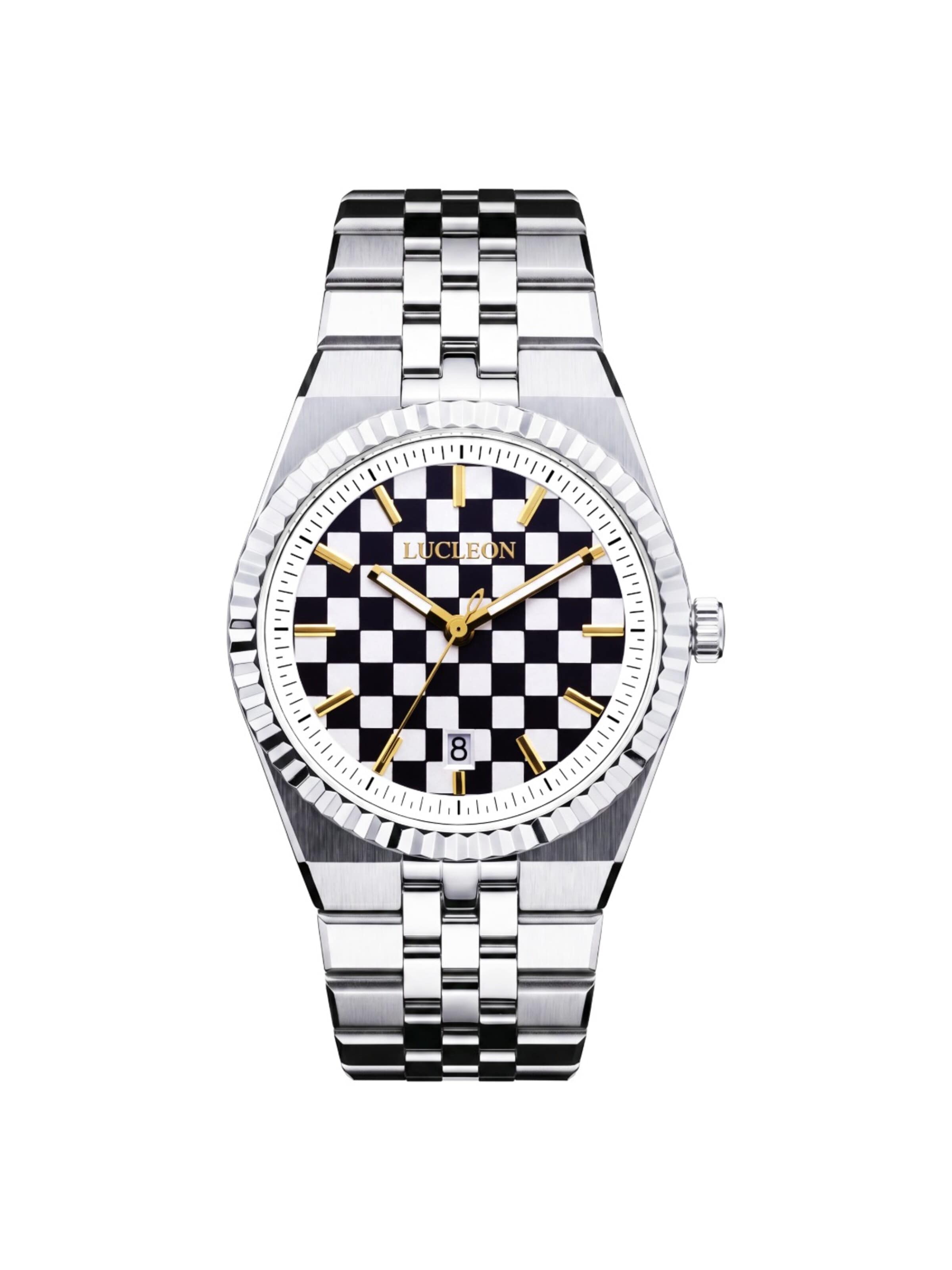 Lucleon Analog watch 'Flute' in White: front