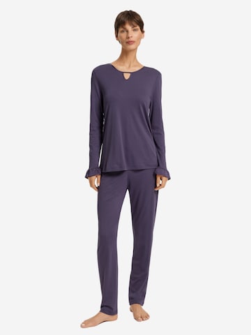 Hanro Pyjama 'Claire'‌‌‌‌‌‌‌‌‌ in Blau