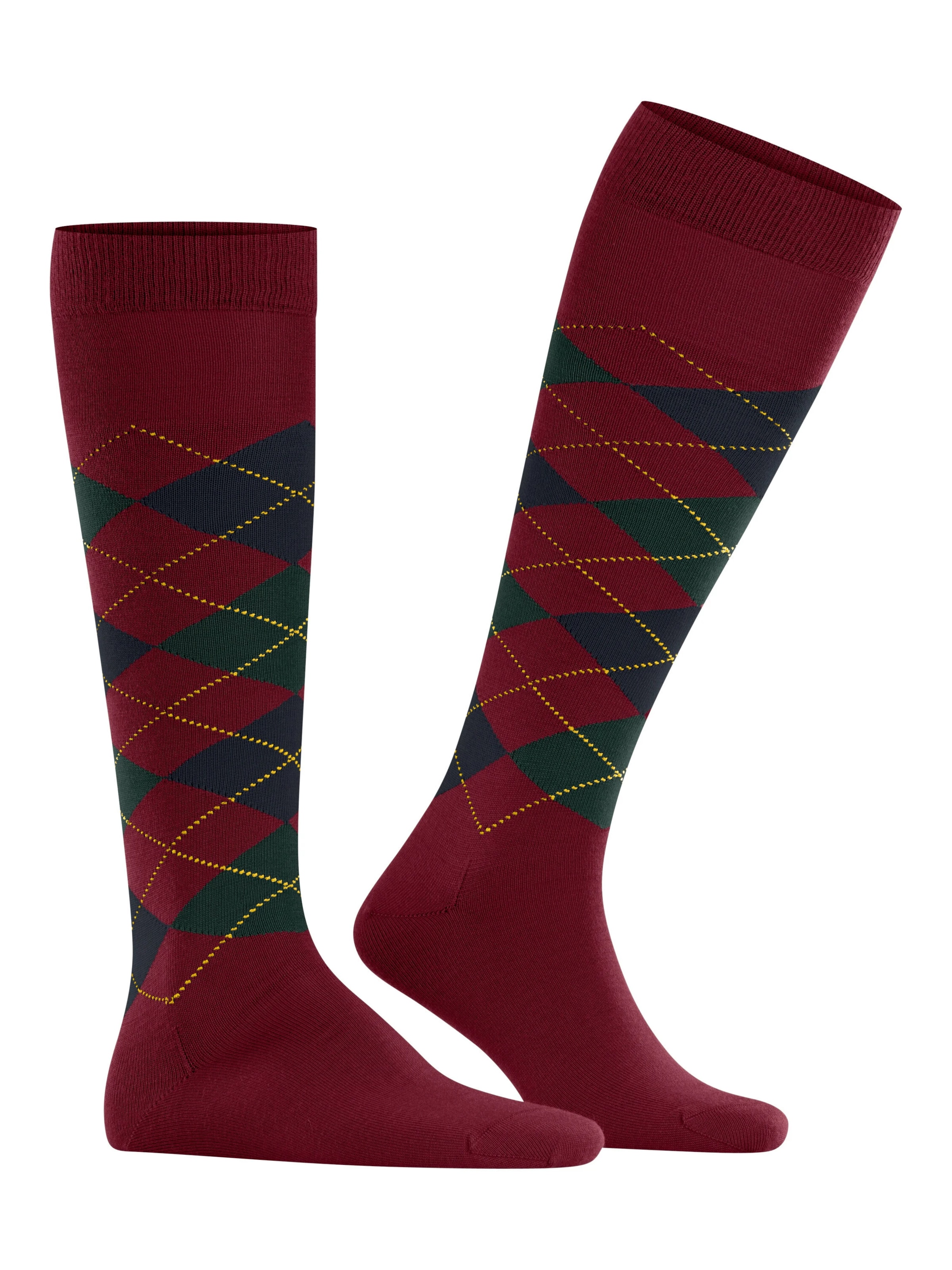 BURLINGTON Knee High Socks 'Edinburgh' in Red