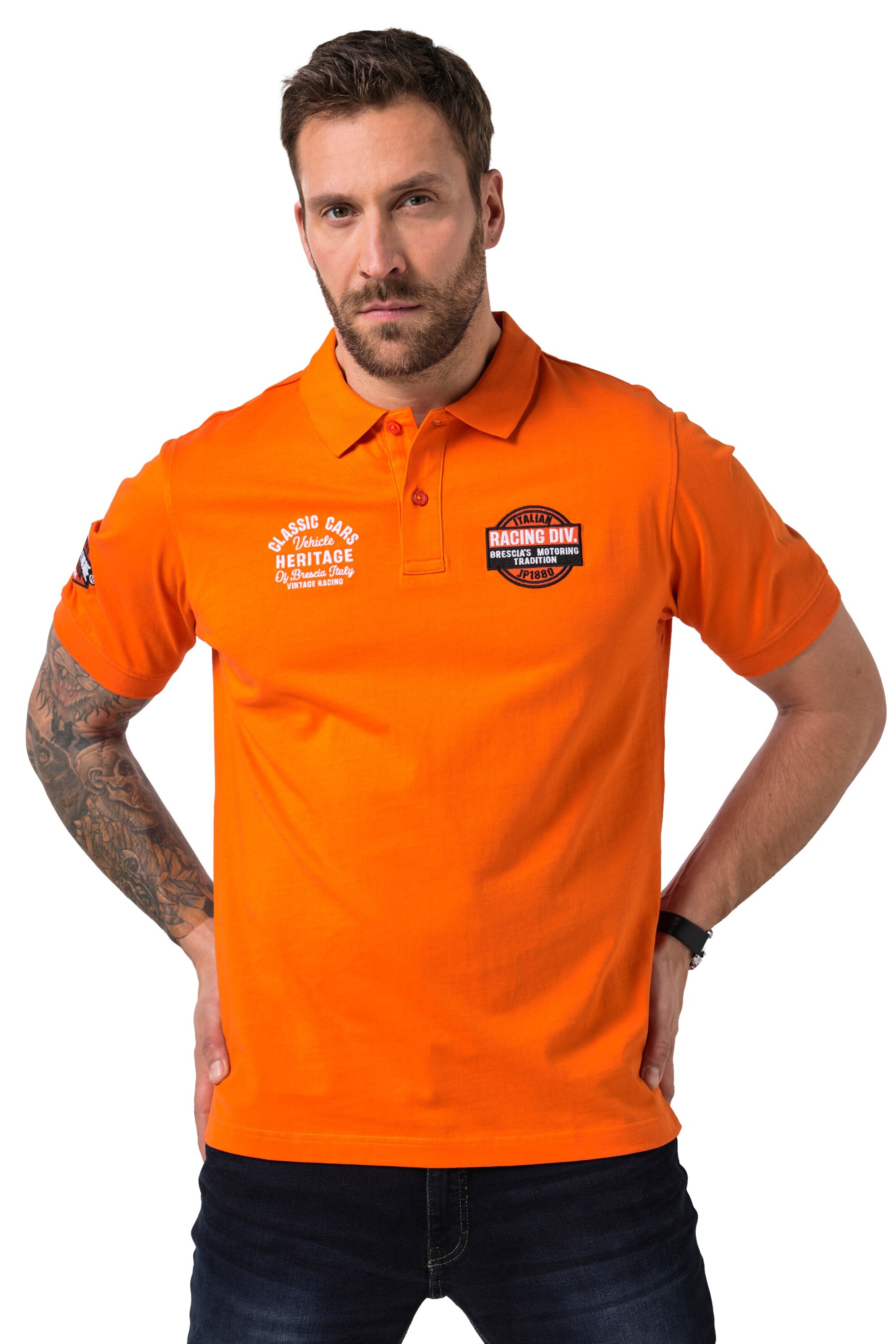 JP1880 Shirt in Oranje: voorkant
