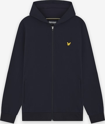 Lyle & Scott Sweatvest in Blauw: voorkant